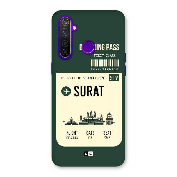 Surat Boarding Pass Back Case for Realme 5 Pro