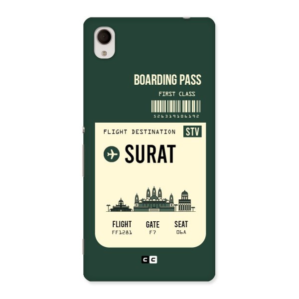 Surat Boarding Pass Back Case for Sony Xperia M4
