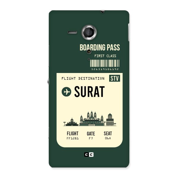Surat Boarding Pass Back Case for Sony Xperia SP