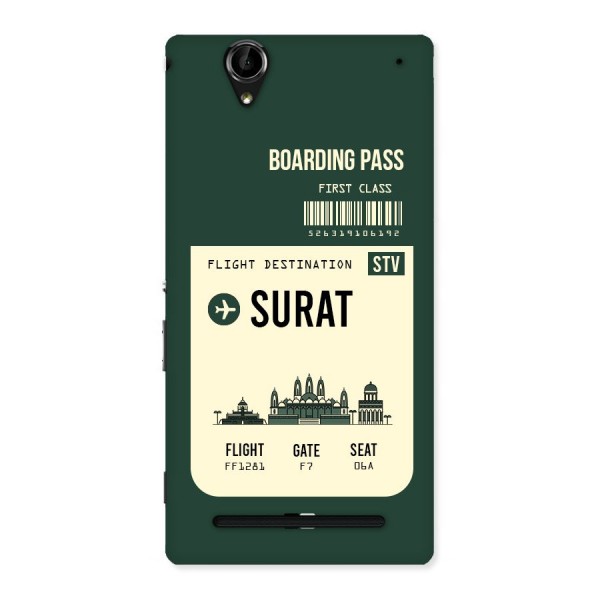 Surat Boarding Pass Back Case for Sony Xperia T2