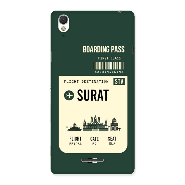 Surat Boarding Pass Back Case for Sony Xperia T3