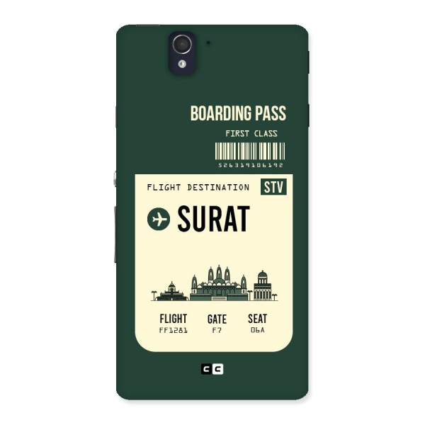 Surat Boarding Pass Back Case for Sony Xperia Z