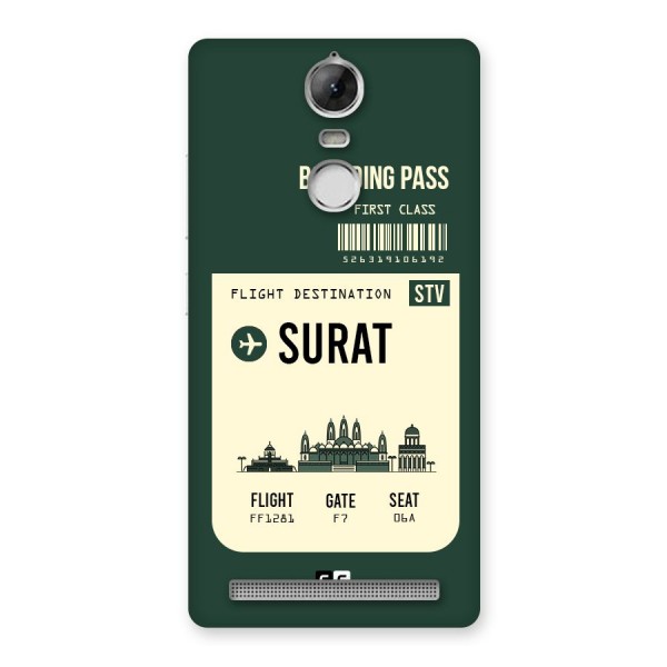 Surat Boarding Pass Back Case for Vibe K5 Note