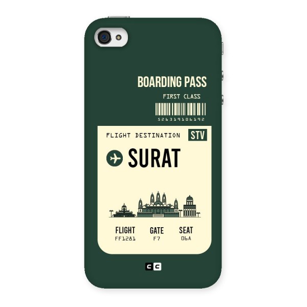 Surat Boarding Pass Back Case for iPhone 4 4s