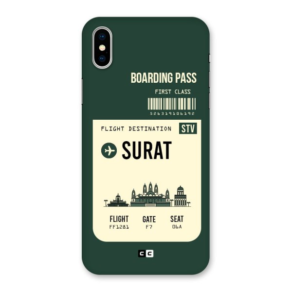 Surat Boarding Pass Back Case for iPhone X