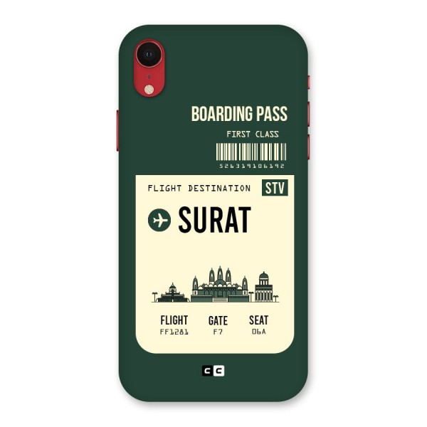 Surat Boarding Pass Back Case for iPhone XR