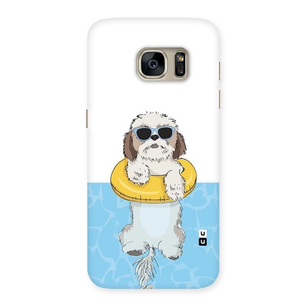 Swimming Doggo Back Case for Galaxy S7