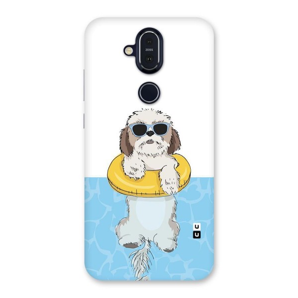 Swimming Doggo Back Case for Nokia 8.1