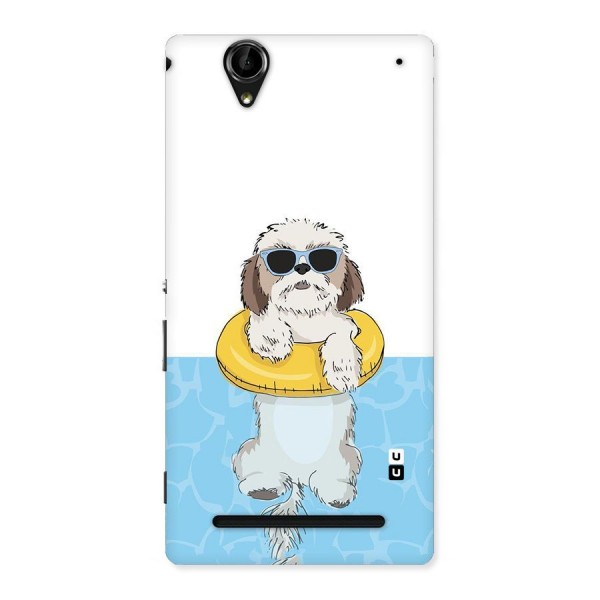 Swimming Doggo Back Case for Sony Xperia T2