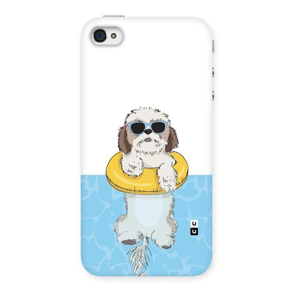 Swimming Doggo Back Case for iPhone 4 4s