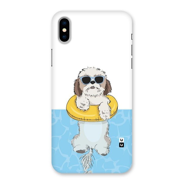 Swimming Doggo Back Case for iPhone X