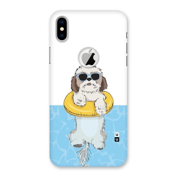 Swimming Doggo Back Case for iPhone X Logo Cut