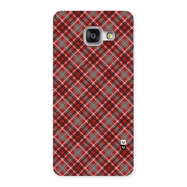 Textile Check Pattern Back Case for Galaxy A3 2016