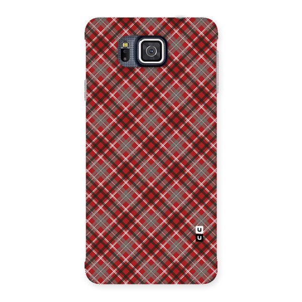 Textile Check Pattern Back Case for Galaxy Alpha