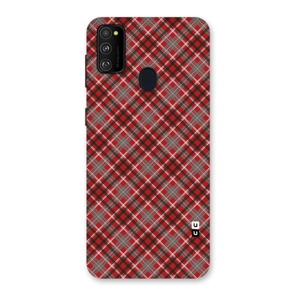 Textile Check Pattern Back Case for Galaxy M30s