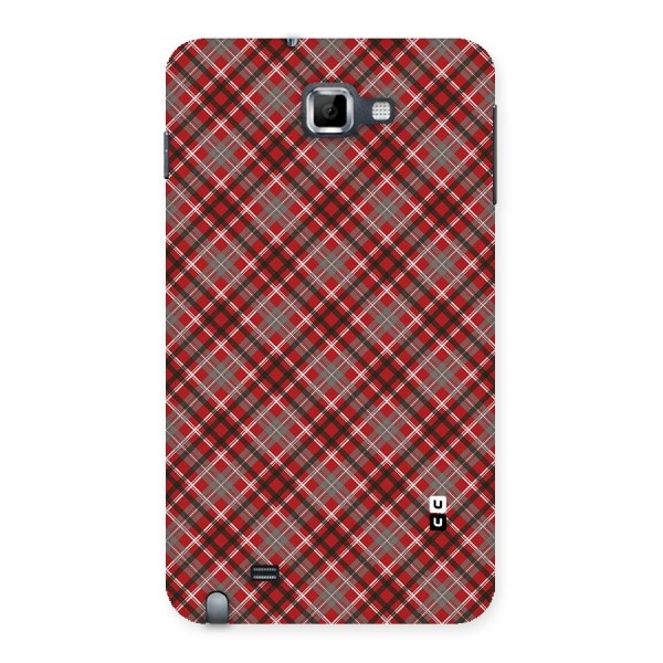 Textile Check Pattern Back Case for Galaxy Note