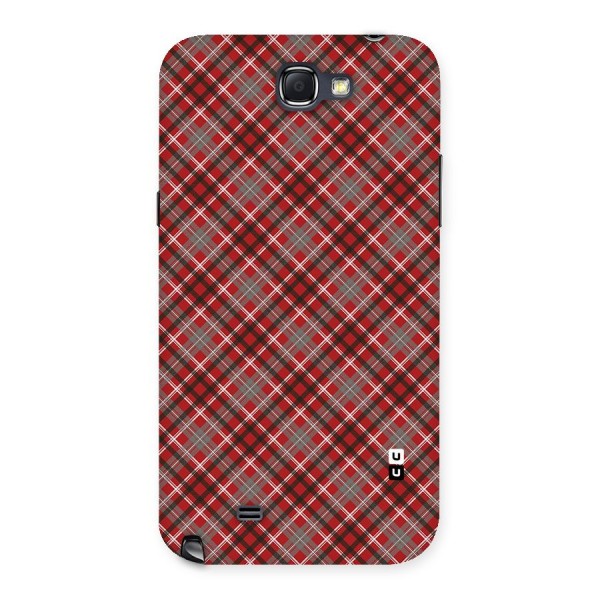 Textile Check Pattern Back Case for Galaxy Note 2