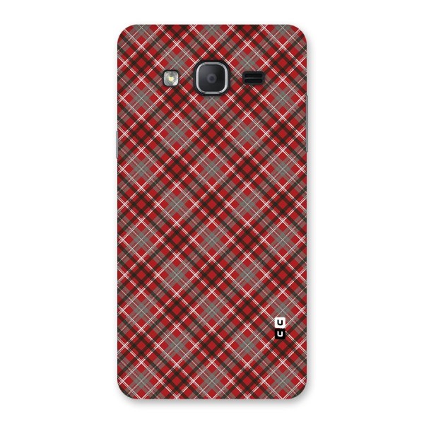 Textile Check Pattern Back Case for Galaxy On7 Pro