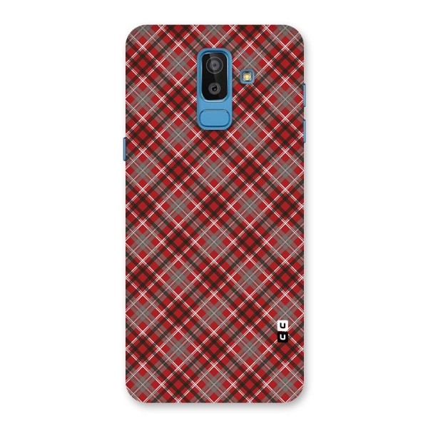 Textile Check Pattern Back Case for Galaxy On8 (2018)