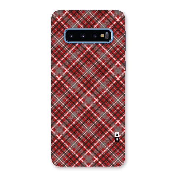 Textile Check Pattern Back Case for Galaxy S10