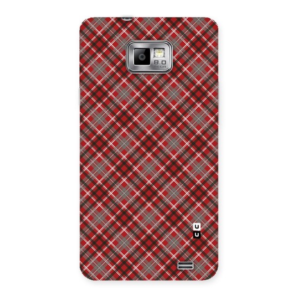 Textile Check Pattern Back Case for Galaxy S2