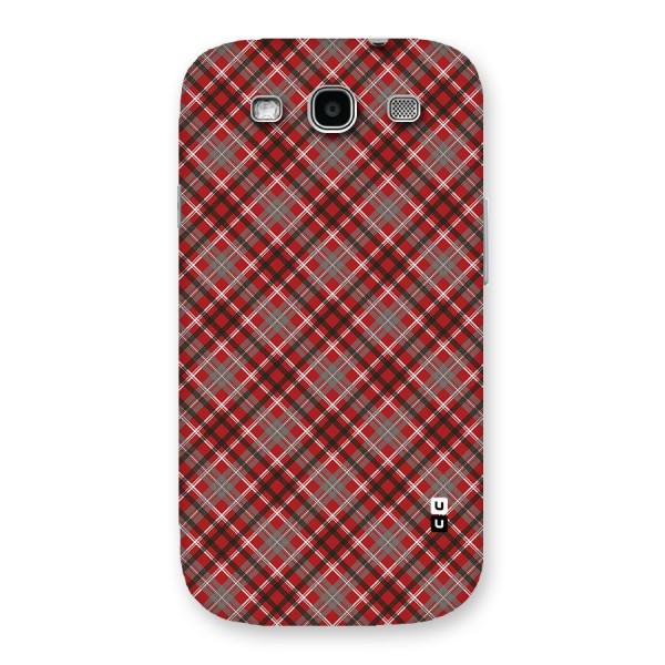 Textile Check Pattern Back Case for Galaxy S3