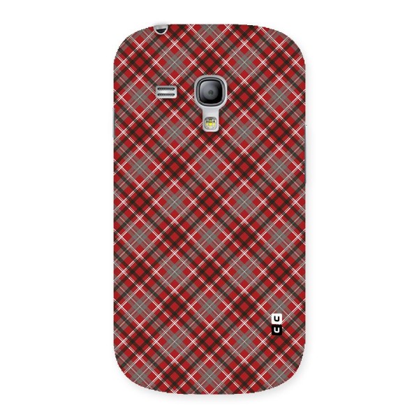 Textile Check Pattern Back Case for Galaxy S3 Mini
