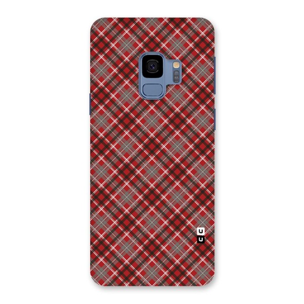 Textile Check Pattern Back Case for Galaxy S9