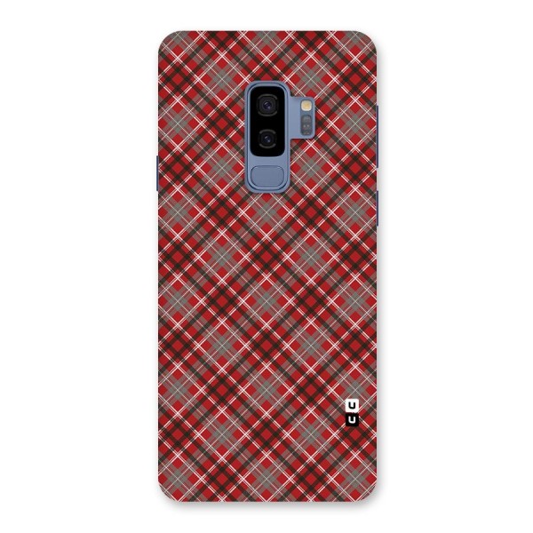 Textile Check Pattern Back Case for Galaxy S9 Plus