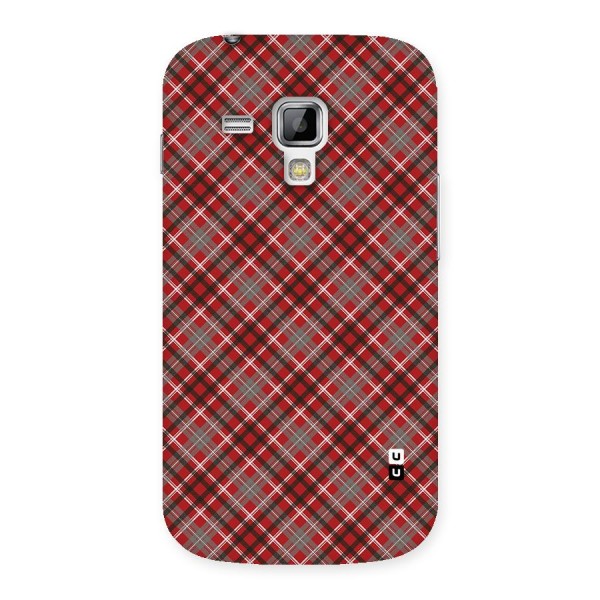 Textile Check Pattern Back Case for Galaxy S Duos