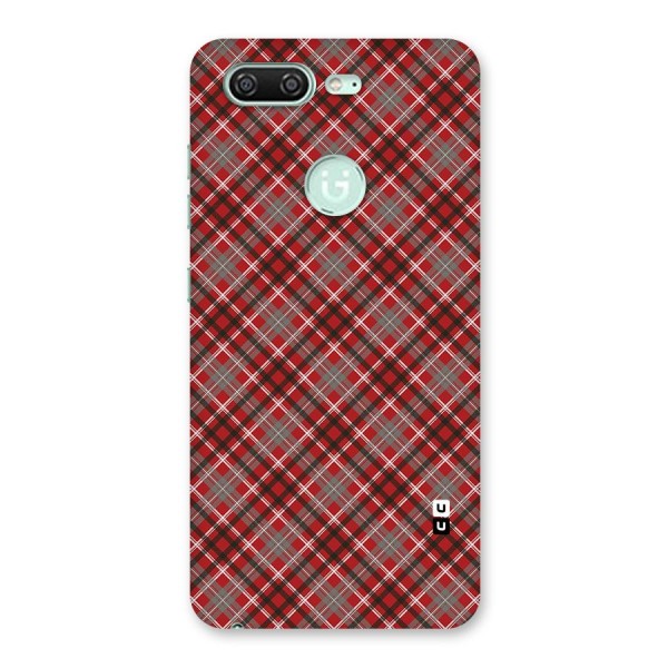 Textile Check Pattern Back Case for Gionee S10