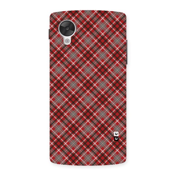 Textile Check Pattern Back Case for Google Nexsus 5