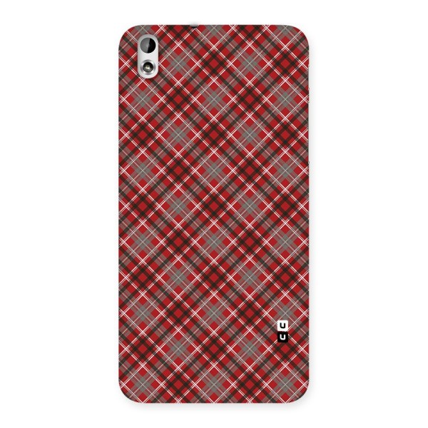 Textile Check Pattern Back Case for HTC Desire 816s