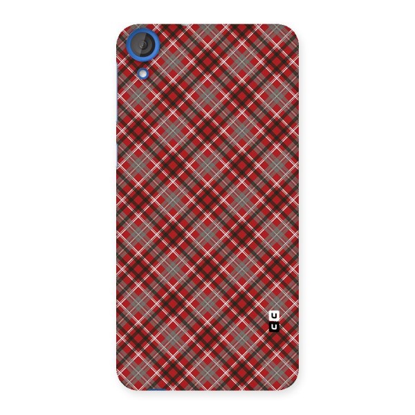 Textile Check Pattern Back Case for HTC Desire 820s