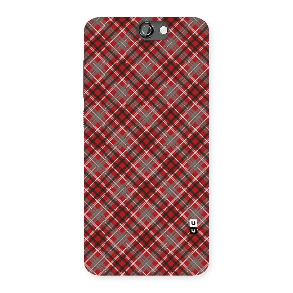 Textile Check Pattern Back Case for HTC One A9