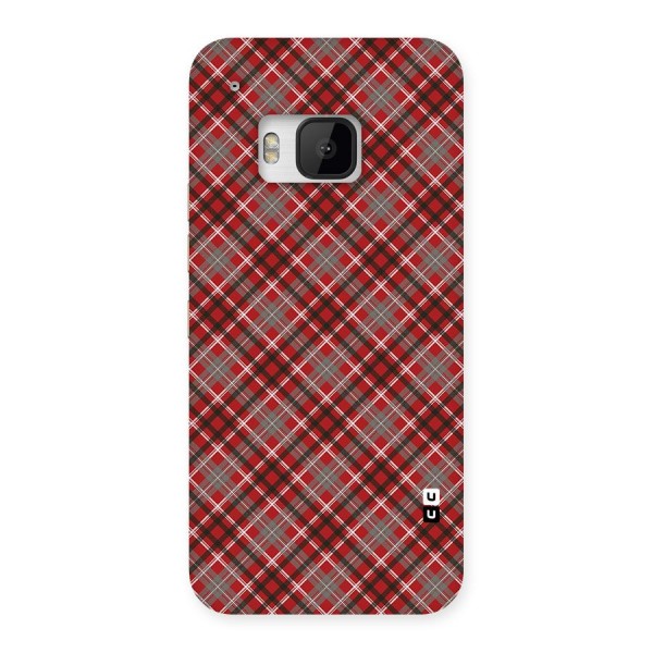 Textile Check Pattern Back Case for HTC One M9