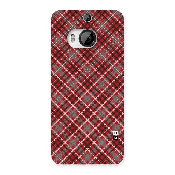 Textile Check Pattern Back Case for HTC One M9 Plus