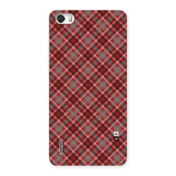 Textile Check Pattern Back Case for Honor 6