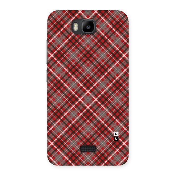 Textile Check Pattern Back Case for Honor Bee