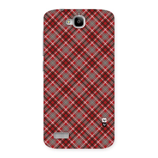 Textile Check Pattern Back Case for Honor Holly