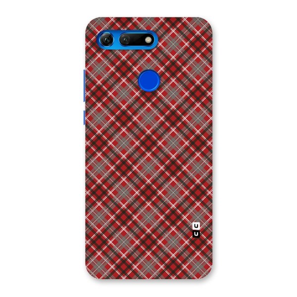 Textile Check Pattern Back Case for Honor View 20