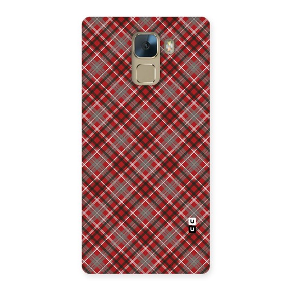 Textile Check Pattern Back Case for Huawei Honor 7
