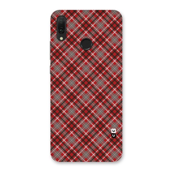Textile Check Pattern Back Case for Huawei Y9 (2019)