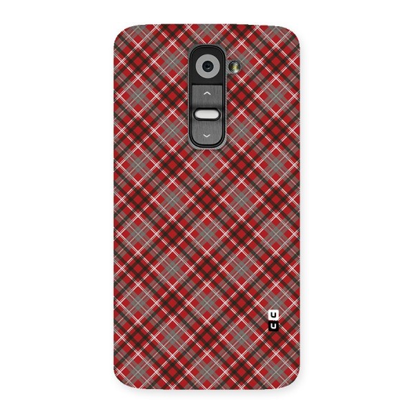 Textile Check Pattern Back Case for LG G2