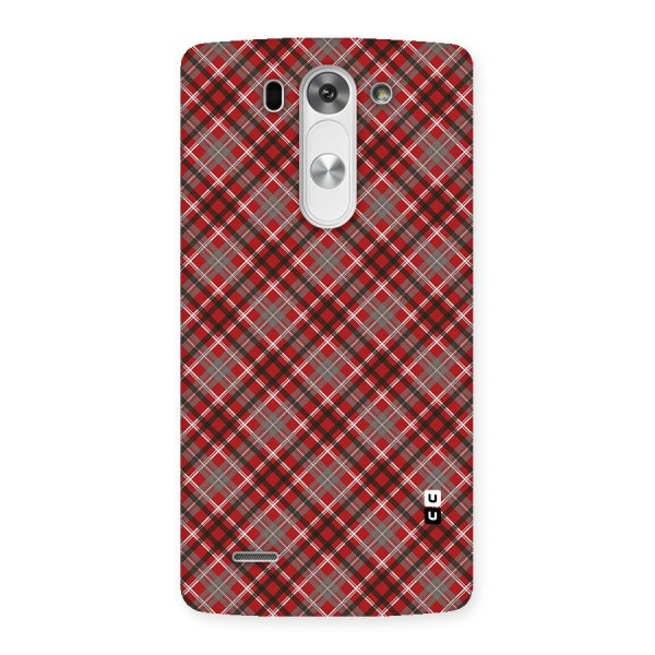 Textile Check Pattern Back Case for LG G3 Mini
