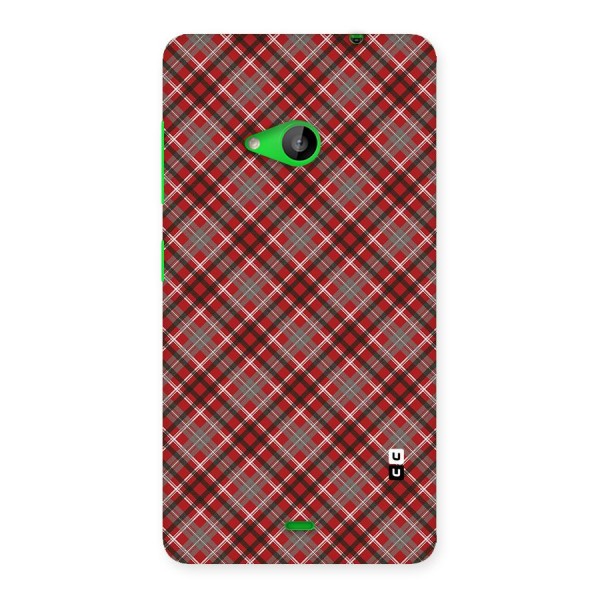 Textile Check Pattern Back Case for Lumia 535