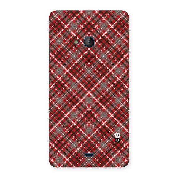 Textile Check Pattern Back Case for Lumia 540