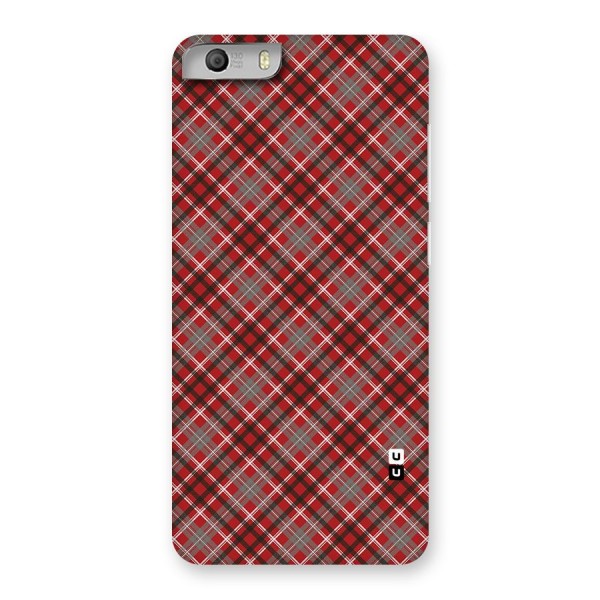 Textile Check Pattern Back Case for Micromax Canvas Knight 2