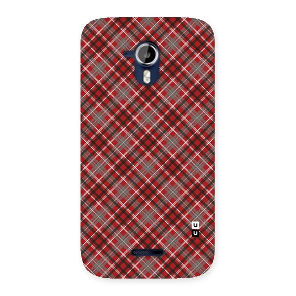 Textile Check Pattern Back Case for Micromax Canvas Magnus A117