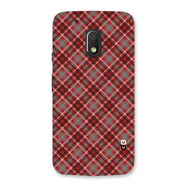 Textile Check Pattern Back Case for Moto G4 Play